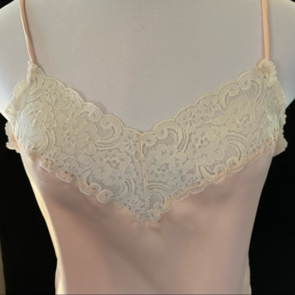 Vintage Camisole Perfect Caress  Anne Rothschild satin lace slip top peach pink - Picture 3 of 13